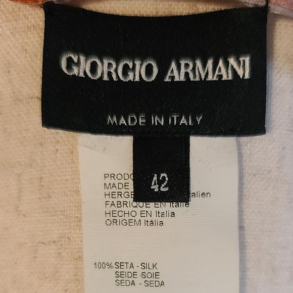 Georgio Armani 100% Silk Cowl Neck Sleeveless Top Size 6 US. Multi-color. - Picture 7 of 7